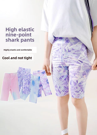 Girls' Ice Silk Yoga Leggings