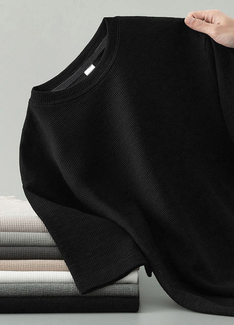 Mens Waffle Texture Short Sleeve T-Shirt
