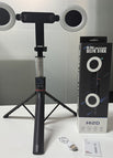 H12d selfie stick-black-dual lights