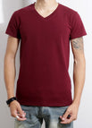 Wine Red V-Neck