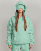 Casual Pullover Hoodie with Built-in Eye Mask