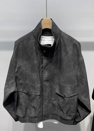 Retro PU Leather Jacket for Men