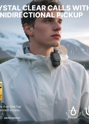 Bluetooth speaker with noise cancellation and wearable design