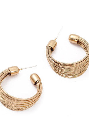 Brushed hoop earrings