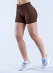 Low waist shorts dark brown