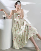 Cotton Satin Solid-color Slip Dress for Women