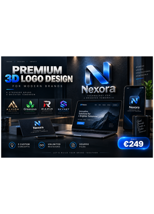 Professional 3D Logo Design for Modern Brands