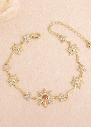 Sunflower Gold Plated Women's Bracelet