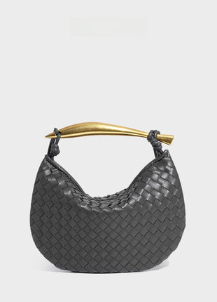 Woven Dumpling Shoulder Bag
