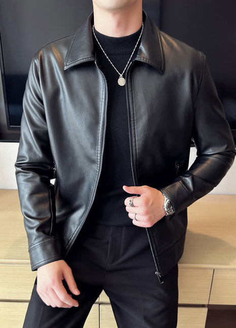 Pu Leather Jacket Men