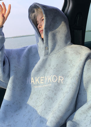 Tie-dye hooded sweatshirt for men