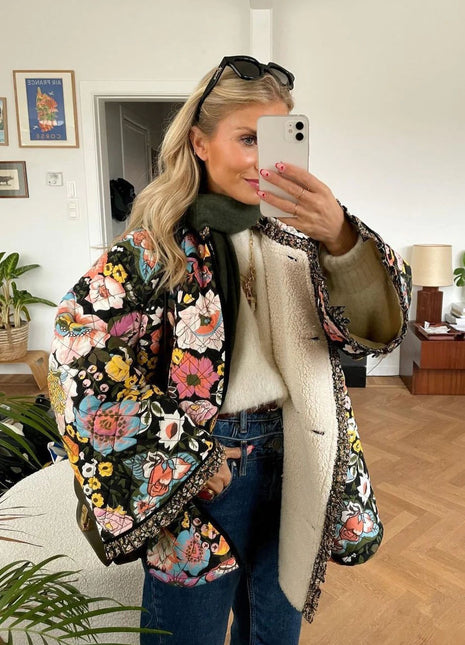 Autumn and Winter Printed Cotton-Padded Jacket