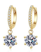 Classic Moissanite Sterling Silver Earrings