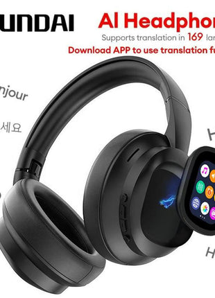Smart AI Translation Headphones with Touch Screen