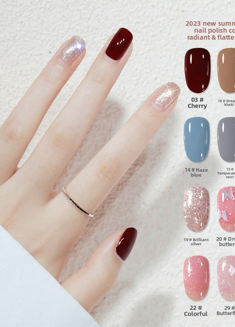 No-bake, long-lasting, quick-drying oil-based nail polish