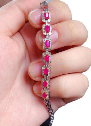 Ruby Silver Bracelet