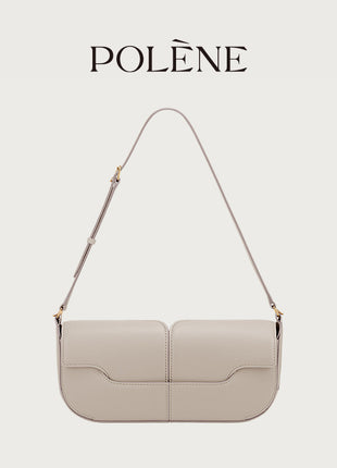 Genuine Leather Baguette Shoulder Bag