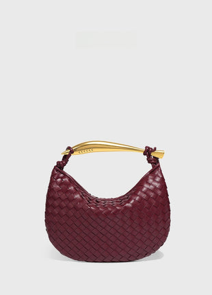 Woven Dumpling Shoulder Bag