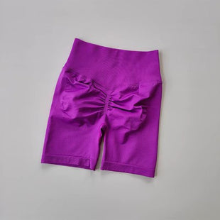 Seamless butt-lifting fitness shorts for women