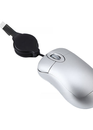 USB-C Wired Retractable Portable Mouse