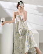 Cotton Satin Solid-color Slip Dress for Women