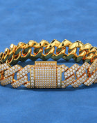 Hip-hop Diamond Cuban Chain Zircon Bracelet for Men