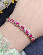Ruby Silver Bracelet