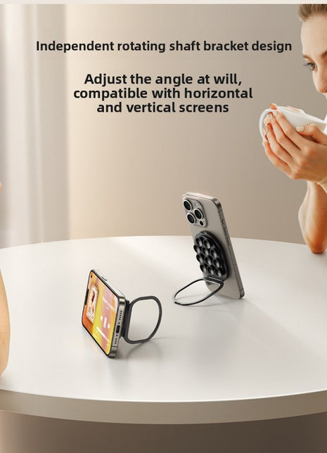 Silicone suction cup magnetic phone holder