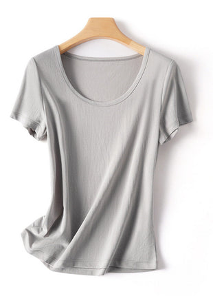 V-neck slimming women's T-shirt