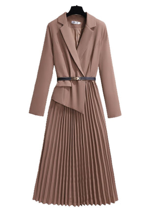 Suits with pleated dresses