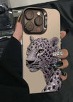 Colorful silver shell-black-luxury leopard