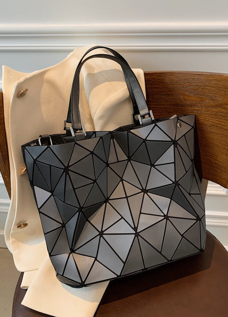 Diamond Pattern Foldable Tote Bag