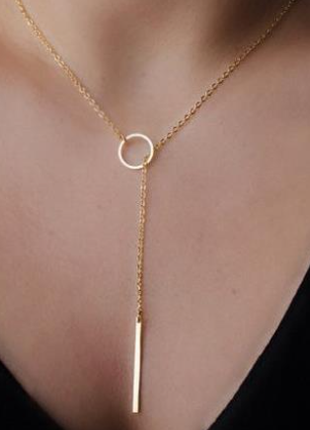 Minimalist Metal Ring Short Necklace