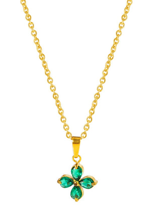 Butterfly Zircon Necklace Gold Plated Jewelry