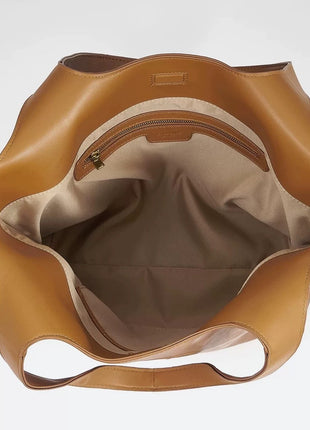 Vegetable Tanned Leather Tote Bag