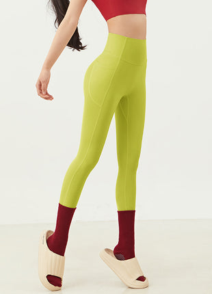 High Waist Yoga Pants with Pockets-Stretchy Quick-Dry Workout Leggings