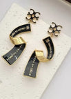 Black gold earrings