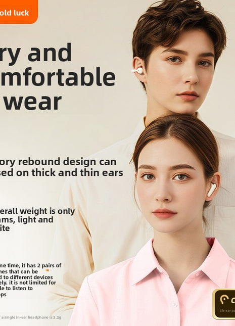 Bluetooth 5.4 dual headset 2025 new wireless ear clip