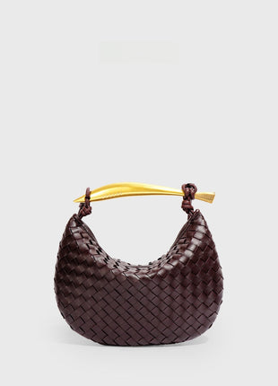 Woven Dumpling Shoulder Bag