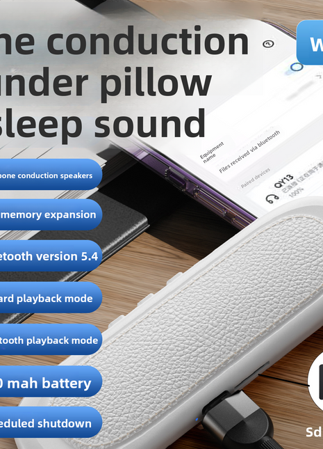 Bone Conduction Under-Pillow Bluetooth Speaker