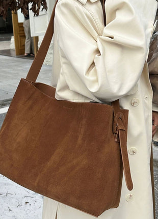 Nubuck Leather Tote Bag for Women