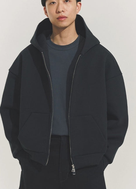 Gray hooded sweatshirt for men