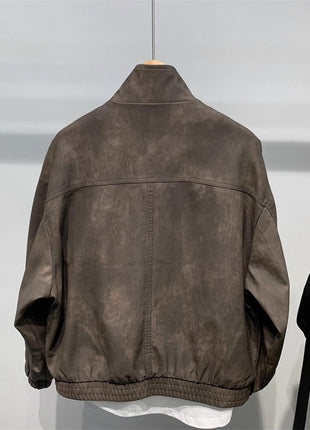 Retro PU Leather Jacket for Men