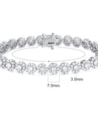 Round Cuban Zircon Tennis Bracelet for Men and Women