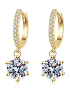 Classic Moissanite Sterling Silver Earrings