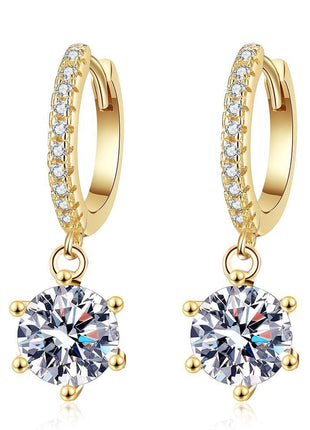Classic Moissanite Sterling Silver Earrings