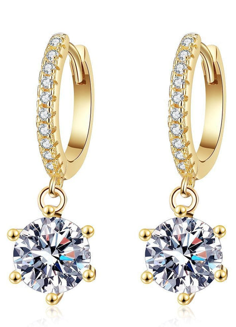 Classic Moissanite Sterling Silver Earrings