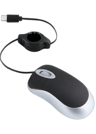 USB-C Wired Retractable Portable Mouse