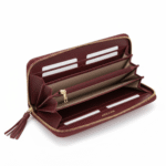 Reisebrieftasche aus Leder mit umlaufendem Reißverschluss – Bild 2